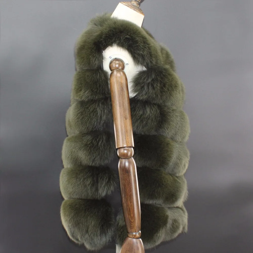 winter women real fur vest lady natural fox fur coat sleeveless warm fashion fur gilet female vest brand customized