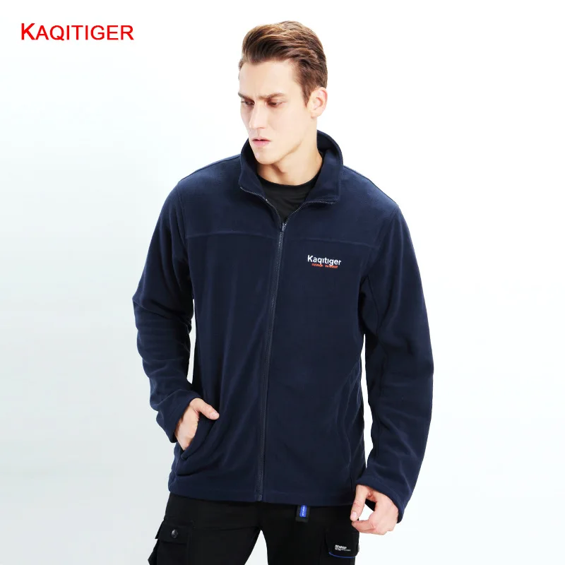 Kaqitiger открытый флисовый Мужской Женский-весенний кардиган полярная флисовая куртка плащ куртка Толстая внутренняя одежда