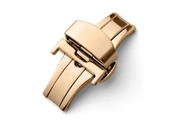 Durable Double Folding Butterfly Clasp Waterproof Watchband Buckle Accessories - 22mm (Rose Gold)
