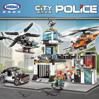 

XINGBAO LepinDS City Police Series Special police Operational Command center Set Building Blocks Educational Toys For Children