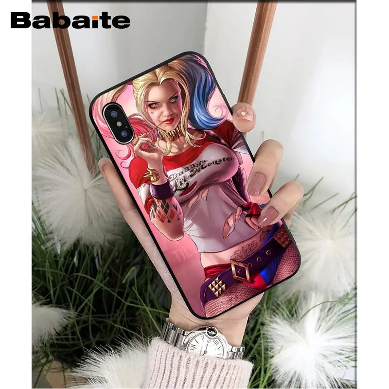 A9 Babaite Harley Quinn отряд самоубийц Джокер подмигивание мягкий чехол для телефона для iPhone11 8 7 6 6S Plus 5 5S SE XR X XS 11 pro Coque Shell - Цвет: A9