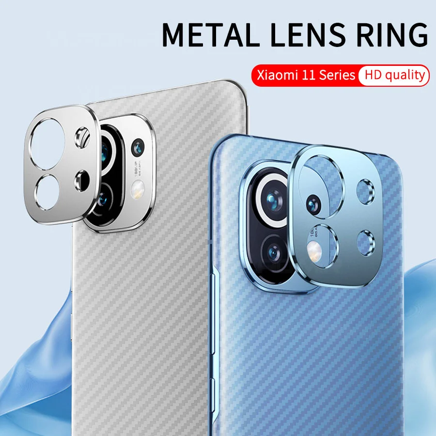 

Camera Lens Metal Ring Case for Xiaomi K40 Poco F3 Mi 11 Redmi Note 10 10 Pro Back Camera Screen Protector Cover + Back Film