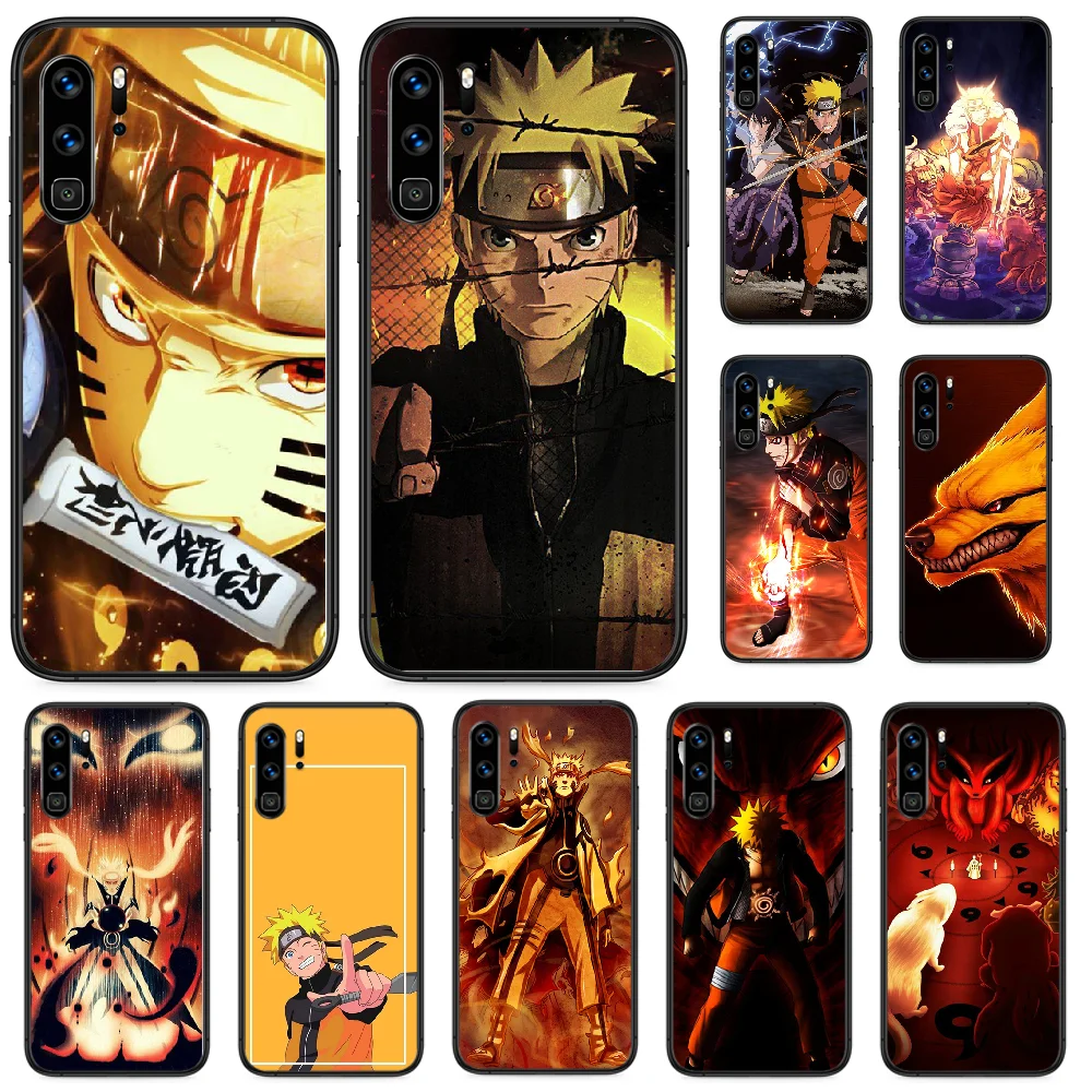Чехол для телефона Naruto Uzumaki Huawei P 9 Smart 10 20 30 40 8 Lite Mini Z 2019 Pro black Etui 3D чехол с рисунком