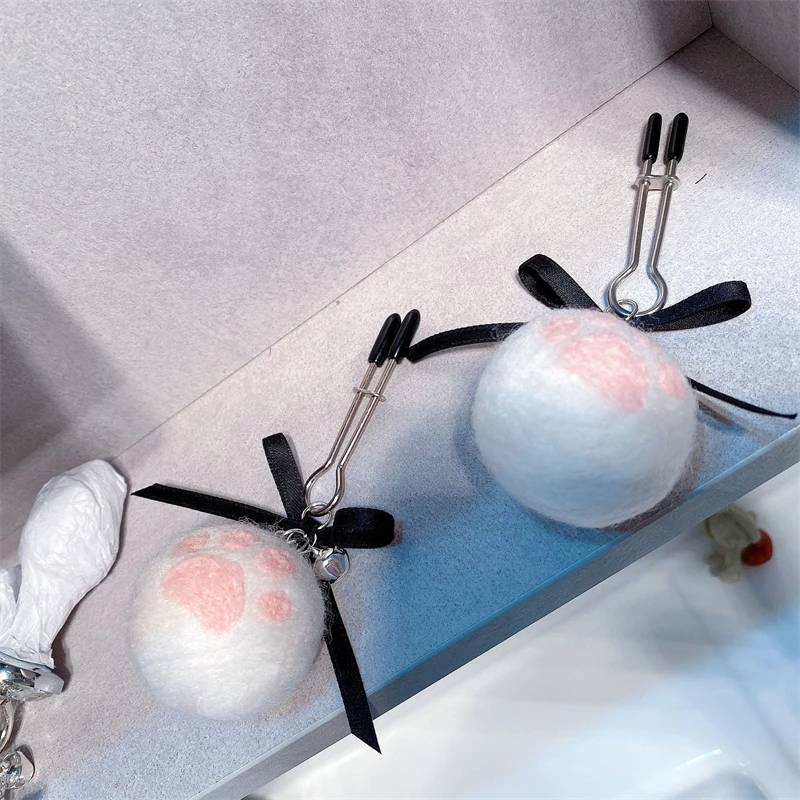 BDSM Bondage Metal Butt Plug Kitty Cat Paw Love Anal Set Extra Small Sex Toys For Women Nipple Clamps