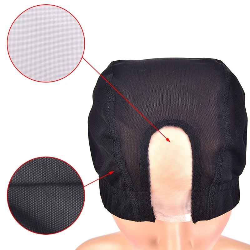 NEW 1PCS Elastic Wig Cap Hair Net For Making Wig Black U Part Mesh Dome Cap Mesh Cap