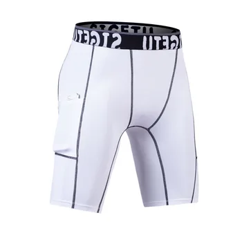 

Men's Compression Shorts Sports with Pocket Quick Dry Tights Shorts Yoga Pants Fitness Pants