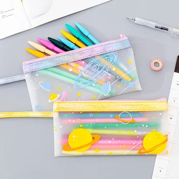 

Cute Planet pencil bag Portable Waterproof Pencil case Stationery gift Organizer School Supplies escolar