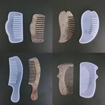 

10 Shape Comb 3D Transparent Epoxy Resin DIY Mold for DIY Comb Casting Silicone Mold Art Craft Making Handmade Comb Gift