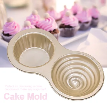 

Eco Friendly Kitchen Convex Bottom Non Stick Wear Resistance Home Tool Decoration Cake Mold 2 Slots Baking Fondant Easy Clean