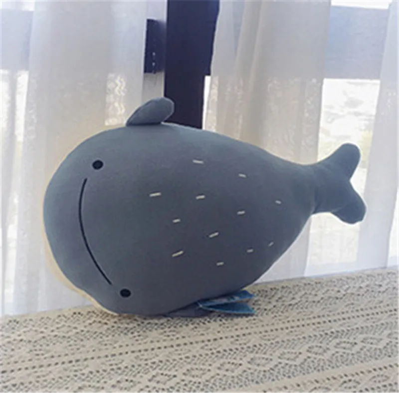 whale Мягкие Мультяшные Мягкие игрушки Плюшевые игрушки-подушки Seabird лиса КИТ медведь мягкая плюшевая подушка кукла День рождения Рождественский подарок - Цвет: whale