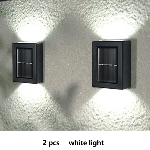 6LED Solar Wall Lamp Outdoor Decoration Garden Wall Lamps Waterproof Lighting for Garden Home Country Decoration Street Light white light A2