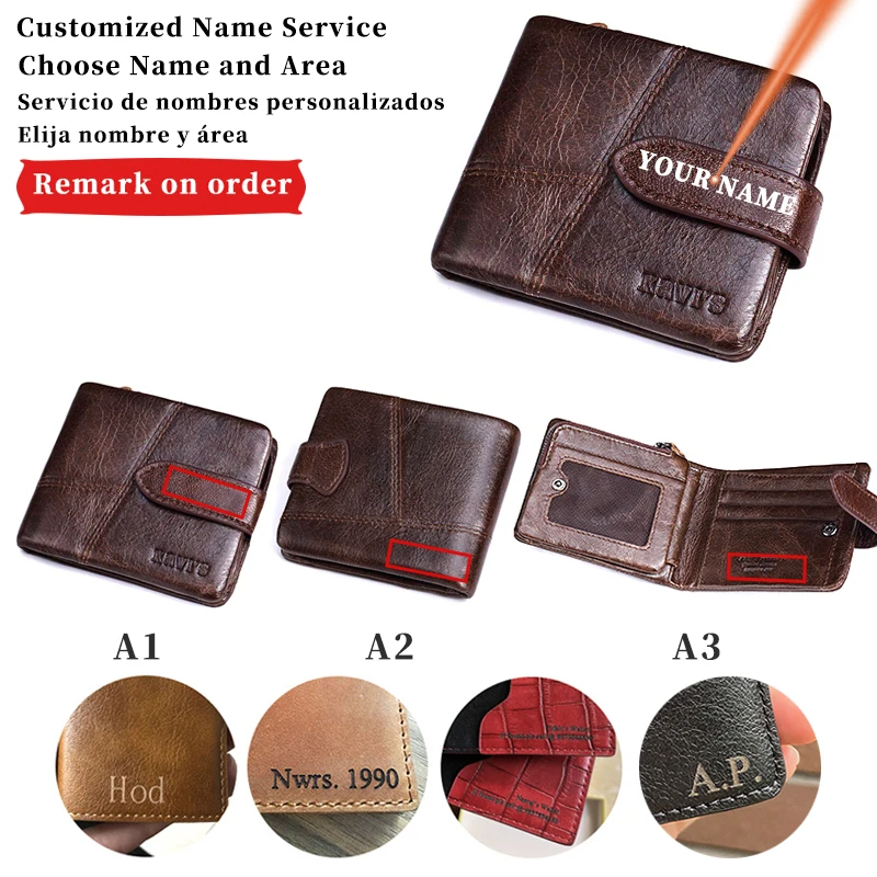 

Genuine Short Leather Wallet Free Engraving Name Female Small Women Coin Purse Wallet Zipper Poucht Hasp Lady Money Card Holder