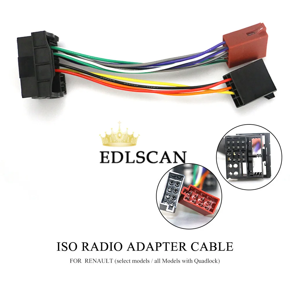 EDLSCAN авто радио разъем для Volvo 2002+ ISO радио адаптер кабель ISO жгут проводов 12-132