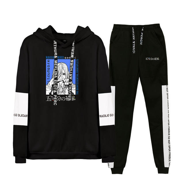 SET THE QUINTESSENTIAL QUINTUPLETS THEMED HOODIE + TROUSERS
