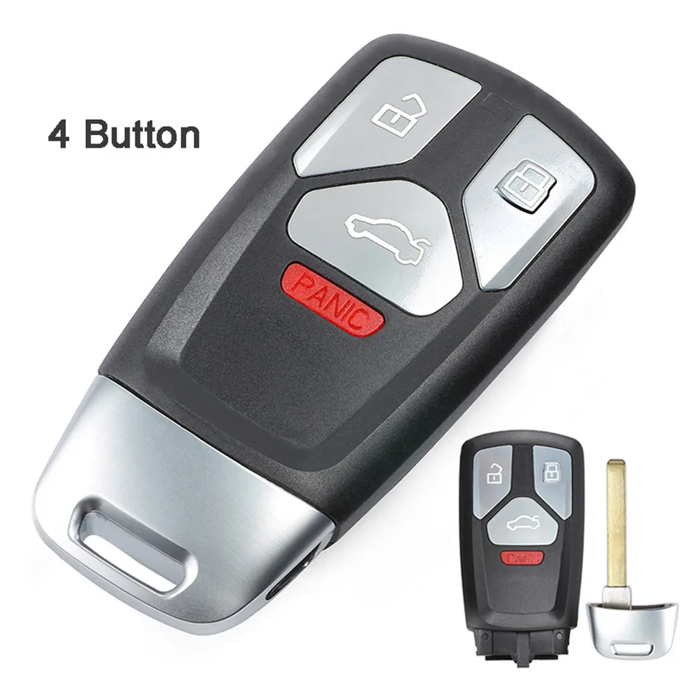 KEYECU для Audi TT A4 A5 S4 S5 Q7 SQ7-up 3/3+ 1 4 кнопки замена Смарт-пульт дистанционного ключа оболочки чехол Fob 4M0 959 754 AK/AF/AQ