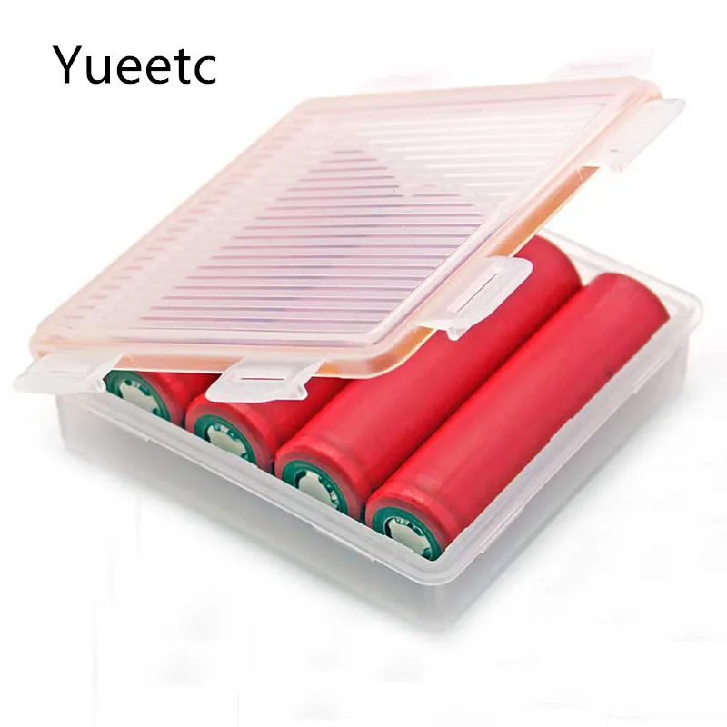 

4pcs x 18650 Battery Holder Transparent 18650 Battery Storage Box Cases Plastic Battery Organizer Box