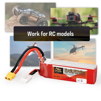 

ZOP Power 11.1V 2200mAh 45C 3S 3S1P Lipo Battery XT60 Plug Rechargeable For RC Racing Drone Helicopter Multicopter Car Model