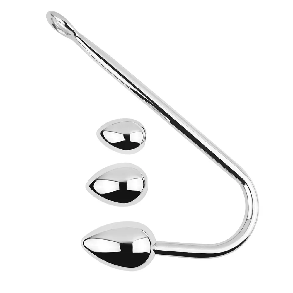 Stainless Steel Anal Hook Small Medium Large Ball Head for Choose Butt Plug dilator Metal Prostate Massager Sex Toy for Male