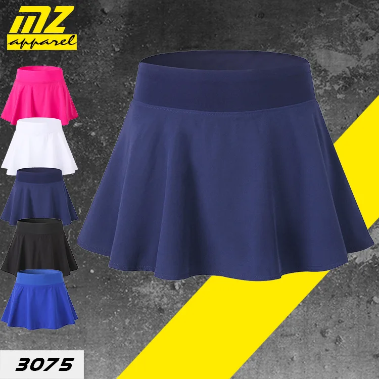 

MZ Sports Culottes Short Two Pieces-Anti-Exposure Elasticity Quick-Dry Tennis Shuttlecock Running Yoga Dance 3075
