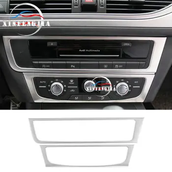 

For Audi A6 A7 C7 12-17 Stainless Panel Center Control Buttons Frame Cover Trim