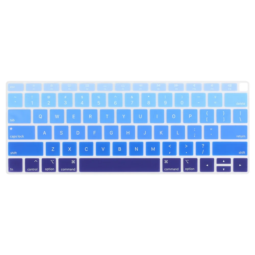 Силиконовая крышка клавиатуры для Macbook NEW Air 13 с дисплеем retina и сенсорной идентификацией модели A1932 - Цвет: Gradient Blue