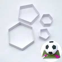 4 шт. футбол помадка торт plastic пластиковый бисквит моделирование резак инструмент, сделай сам, выпечка