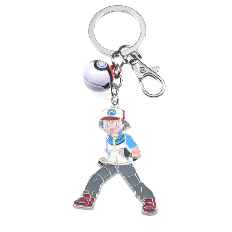 Покемон keychian Пикачу Sableye Ash Ketchum Косплей Audino Altaria Charizard металлический брелок с колокольчиком милый забавный мультфильм
