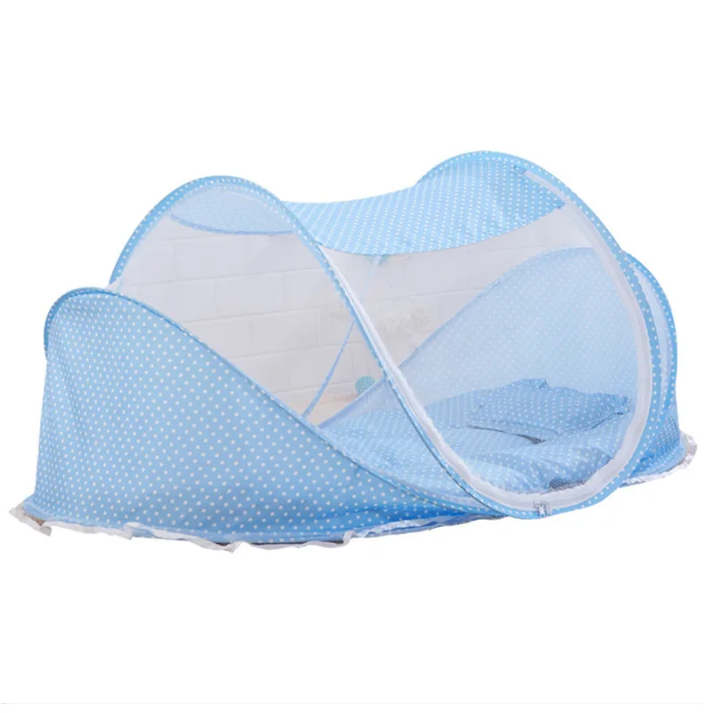 

Baby child folding mosquito net with sleeping pad pillow , mosquito beds with cover