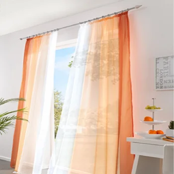 

2pcs/set Home Decoration Simple gradient Tulle Curtains Blue Orange Gray Semi-blackout window curtain for living room bedroom