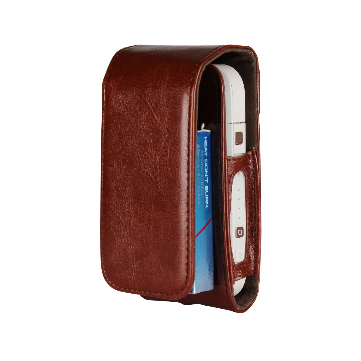 Dark Brown Новая портативная мини-сумка для IQOS 2,4 Plus Универсальный Бампер защитный чехол - Цвет: Dark Brown