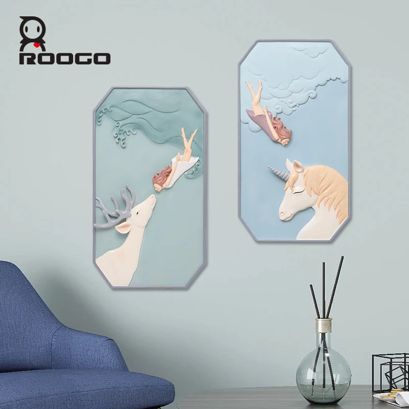 Настенный декор для девочки Roogo Dreaming Современный домашний гостиной 3D