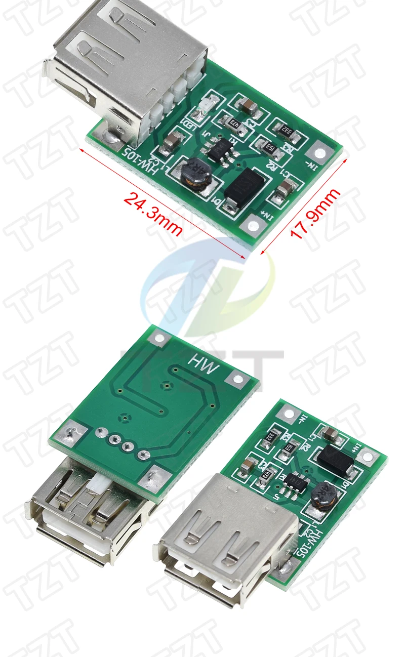 TZT 1/5PCS DC-DC Boost Modul (0,9 V ~ 5 V) 600mA Boost Converter Step Up Modul USB Mobile Power Boost Board TP4056 18650 – Detail 8