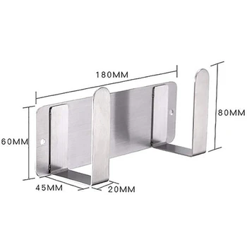 

Pot Holder, Wall-Mounted 304 Stainless Steel Lid Organizer Bracket, Punch-Free, Kitchen Cooking Utensils Tool