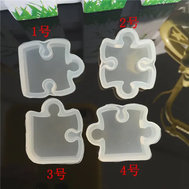 Diy Puzzle Darab Drágakő Kristály Epoxi -Szilikon Penész Gyanta Ékszer Medál Készítése Szerszámok - Image 6