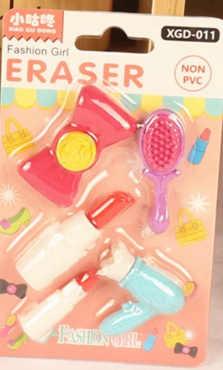 1PACK Милые Kawaii животные еда для девочек макияж шары овощи десерт карандаш школьные ластики офисные принадлежности резиновый ластик подарок для детей - Цвет: 1PACK