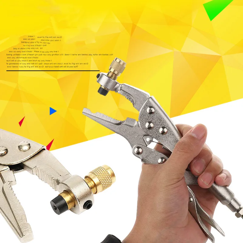 Details about   1/4\" Air Conditioner Refrigerant Recovery Refrigeration Tube Locking Plier Tool 