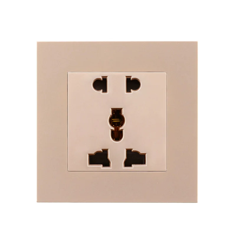 Atlectric Универсальная Розетка с 2.1A USB Национальный стандартный разъем пластиковая панель гнездо адаптера питания розетка электрическая 86 мм* 86 мм - Тип: Universal Socket