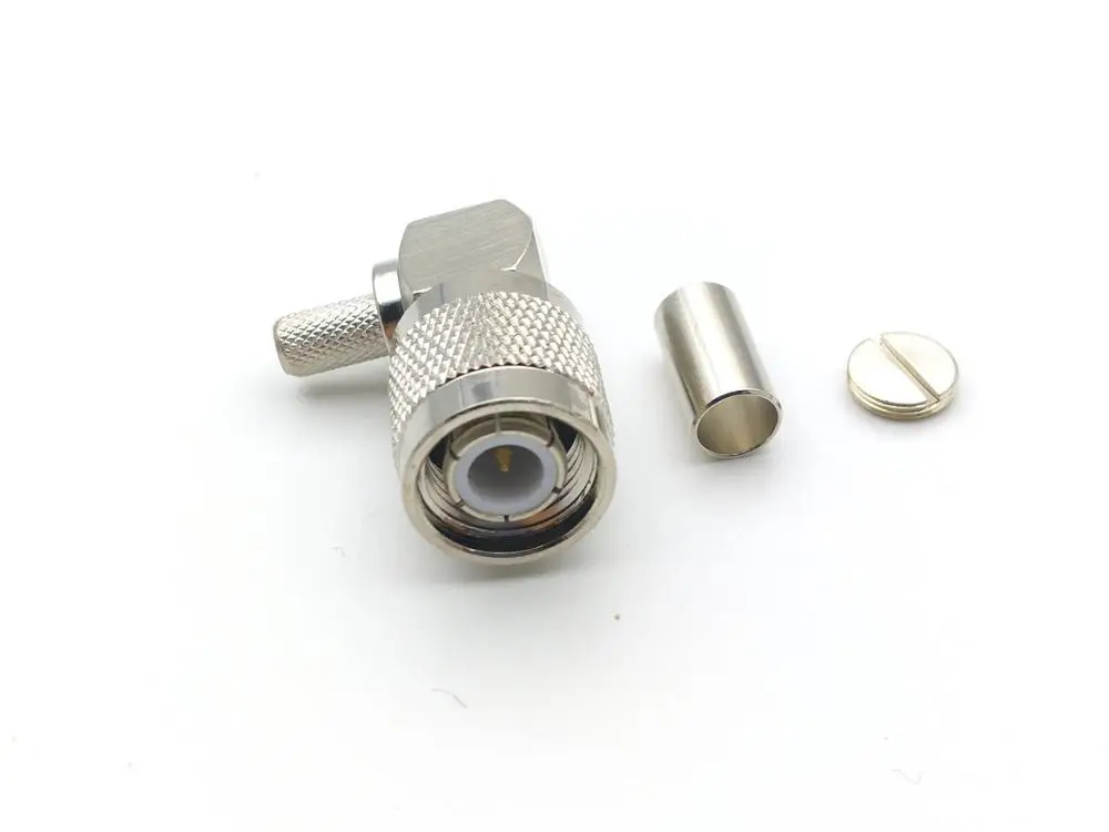 Латунь RF TNC штекер обжимной LMR195 RG58 RG400 RG142 кабель