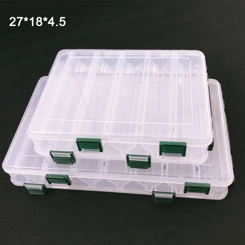 Transparent PP Fishing Gear Bait Storage Box Multi-functional Double Layer Fish Sub-bait Fishing Tools Boxes D5BA - Цвет: T2