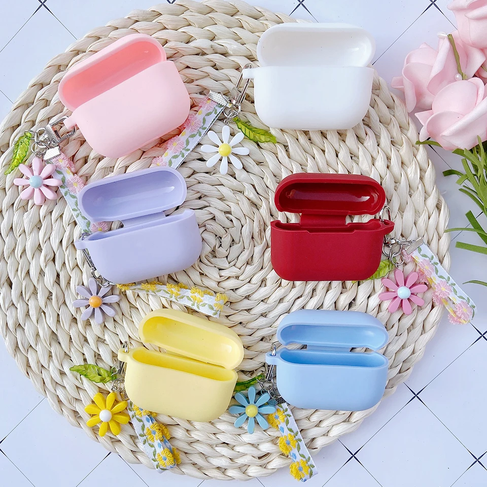 

Cute Korean Flower Silicone Cover for Apple Airpods Pro Case Bluetooth Wireless Earphone Cover for AirPods Case Accessories
