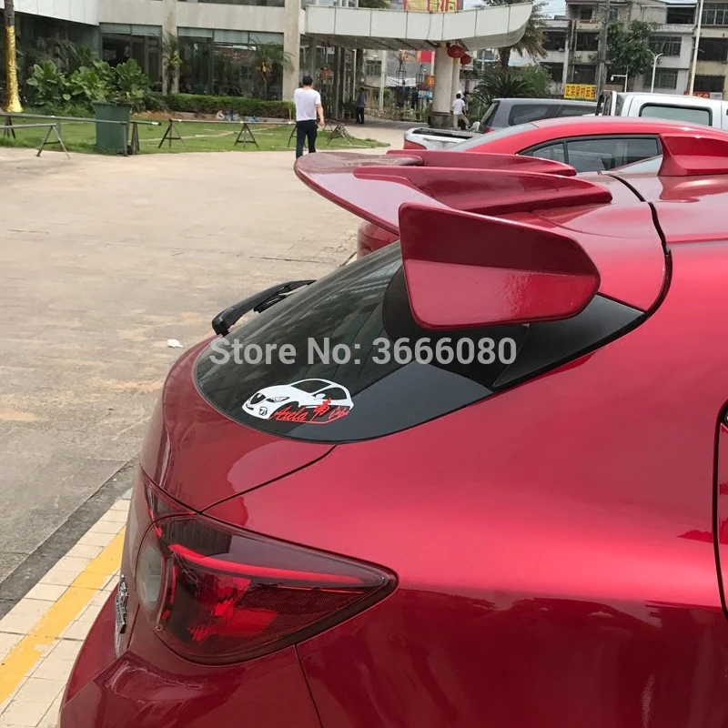 Для Mazda 3 Axela хэтчбек 2013- FRP материал Неокрашенный задний спойлер крыло крышка багажника автомобиля Стайлинг