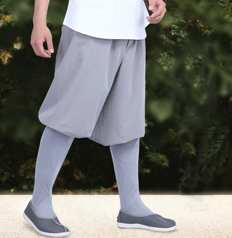 Unisex 5color Cotton Spring&Autumn shaolin monk kung fu pants buddhist zen lay meditation buddha trousers