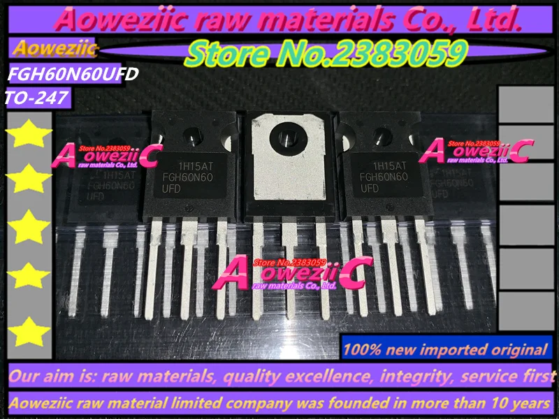 Aoweziic+ 100 импортный 60N60 FGH60N60 FGH60N60SFD FGH60N60SMD FGH60N60UFD TO-247 IGBT трубка 60A 600V