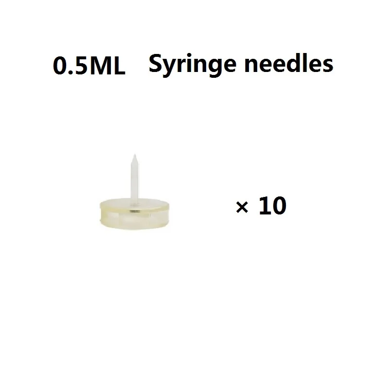 0.5ml syringe nel 10 0,3 мл и 0,5 мл маленькая стальная ручка для инъекций устройство для распыления высокого давления Гиалуроновая кислота ручка ампульная головка шприц иглы - Цвет: 0.5ml syringe nel 10