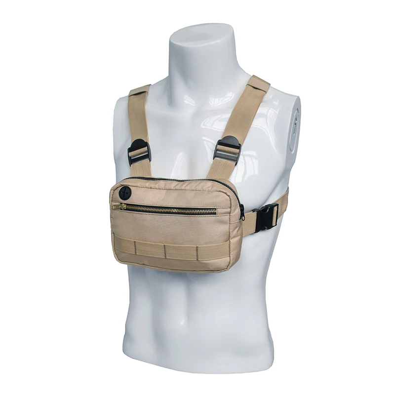 

Small Hip Hop Streetwear Vest Military Chest Bag for Men Functional Waist Packs Adjustable Pockets Waistcoat Fashion Chest Rig