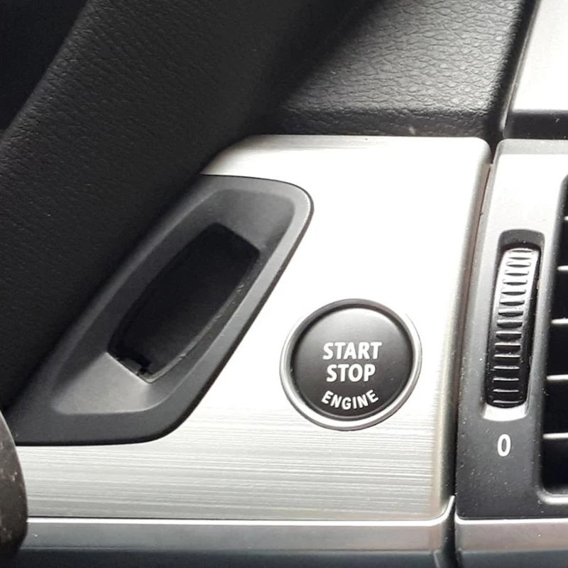 Start Button Push Button 3D Carbon Fiber Vinyl Stop Button Replace Upgrade Car-Styling Car Decoration E Chassis ABS