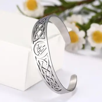 Vikings magnetic health stainless steel cuff bangle