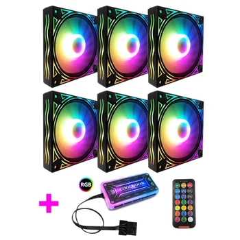 

COOLMOON F-JL Computer Case PC Cooling Fan RGB Adjust 120mm Quiet + IR Remote New Computer Cooler RGB CPU Case