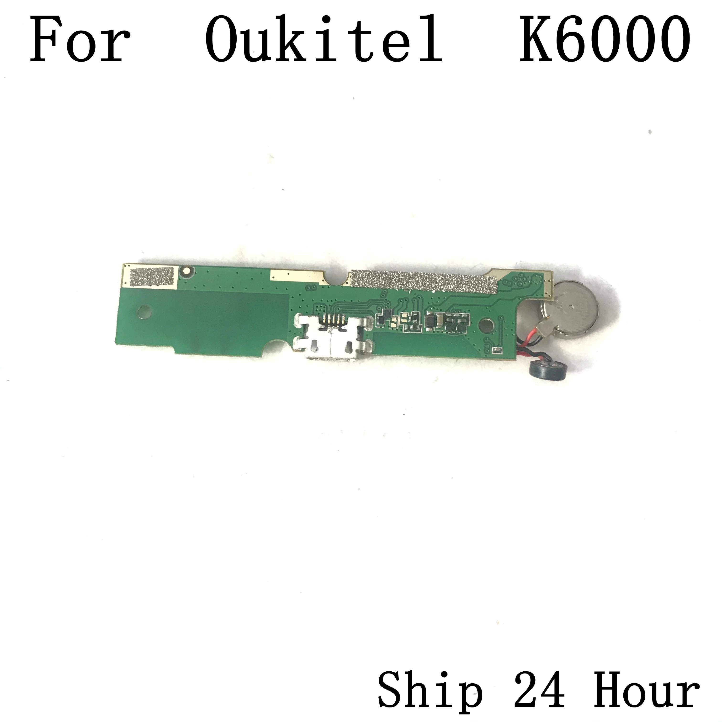 Б/у зарядная плата с разъемом USB+ вибромотор для OUKITEL K6000 MTK6735 64 бит четырехъядерный 5,5 дюйма 1280x720