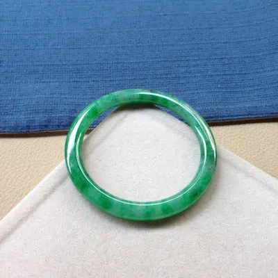 

Natural Burmese emerald green 54-62mm bracelet, elegant princess jewelry, gift for mother to girlfriend